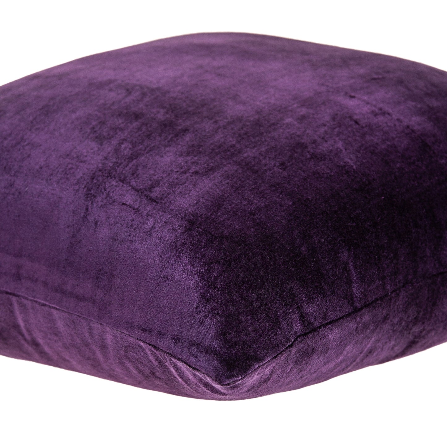 18" X 7" X 18" Transitional Purple Solid Pillow Cover With Poly Insert