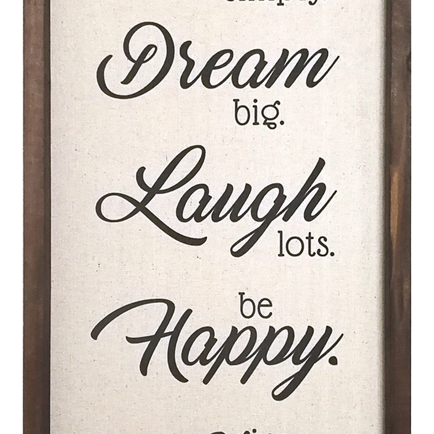 Live Dream Laugh Happy Love Wood And Metal Wall Decor