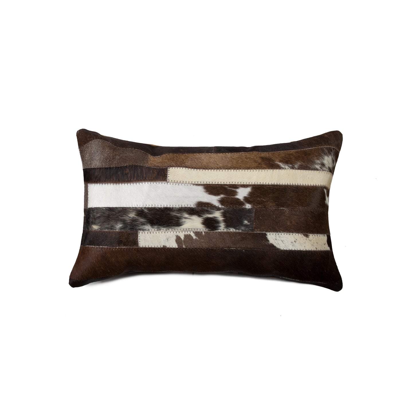 12 X 20 Chocolate Cowhide Throw Pillow