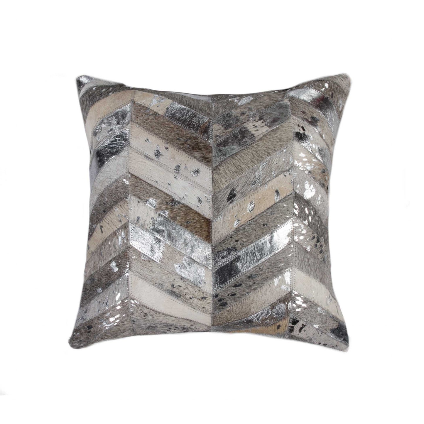 18" X 18" X 5" Silver  Pillow