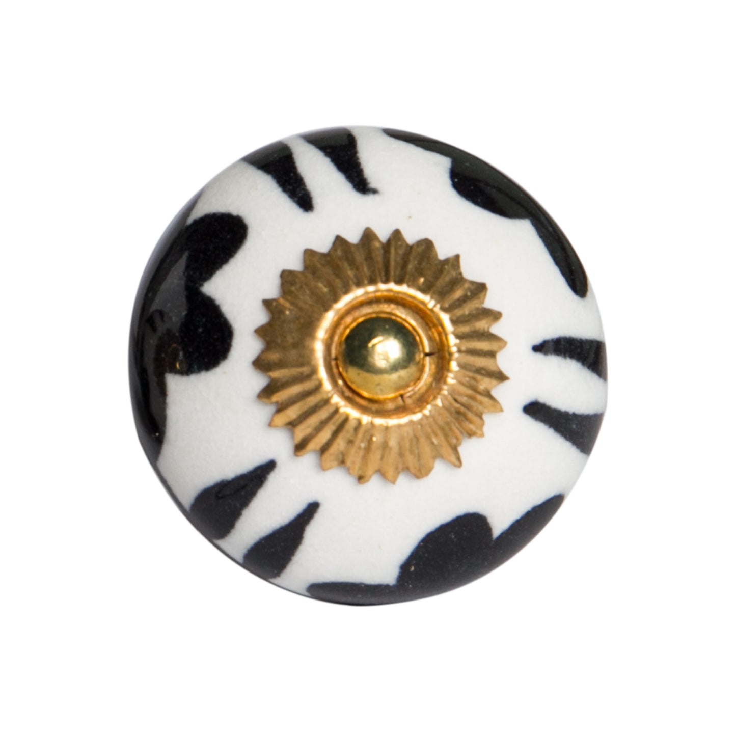 1.5" X 1.5" X 1.5" White Black And Yellow  Knobs 12 Pack