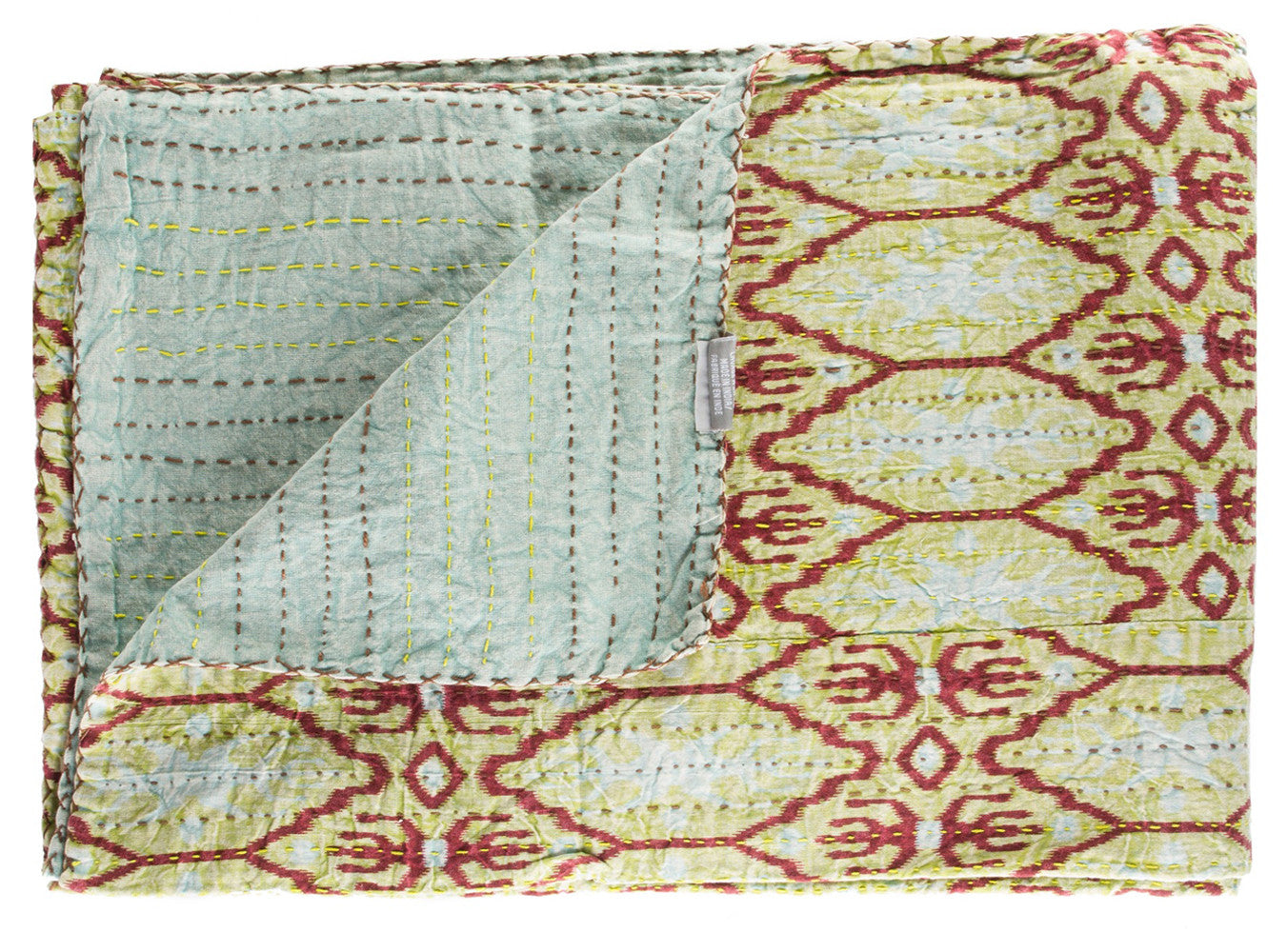 50" X 70" Multicolored Charming Kantha - Throw