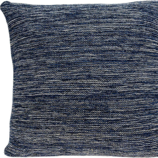 20" X 7" X 20" Decorative Transitional Blue Pillow Cover With Poly Insert