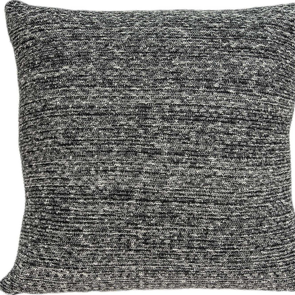 20" X 7" X 20" Elegant Transitional Gray Cotton Pillow Cover With Poly Insert