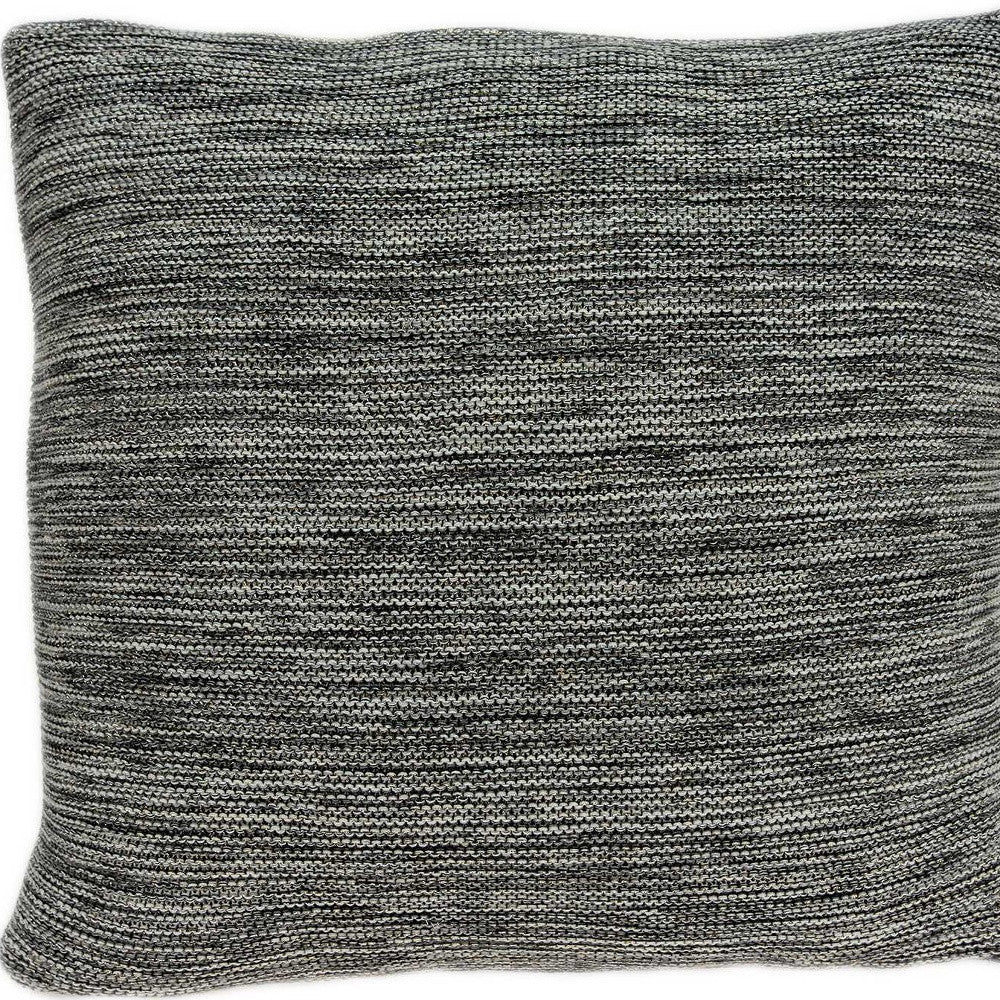 20"X 20" Transitional Heather Gray Cotton Pillow