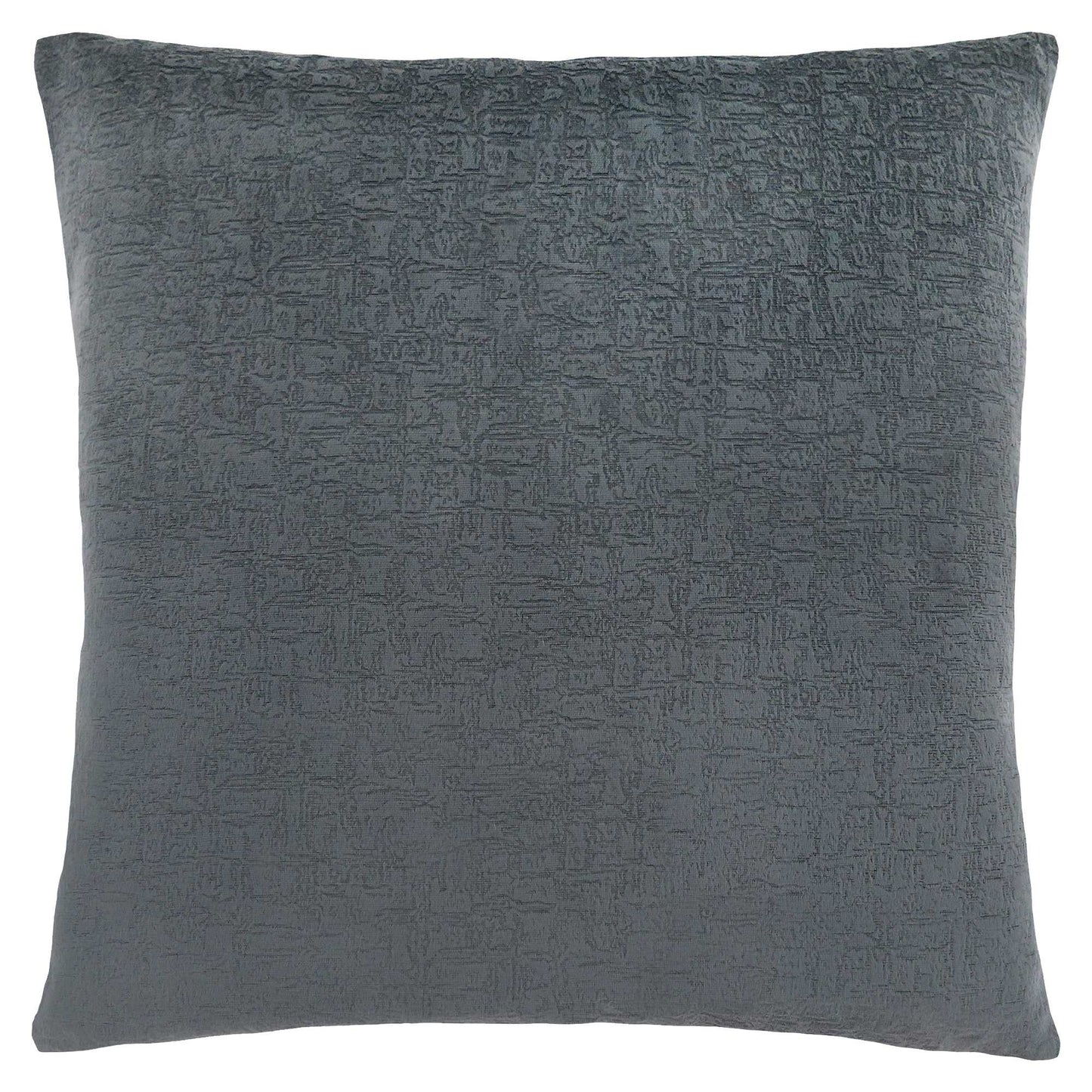 18" X 18" Dark Gray Velvet Polyester Mosaic Zippered Pillow