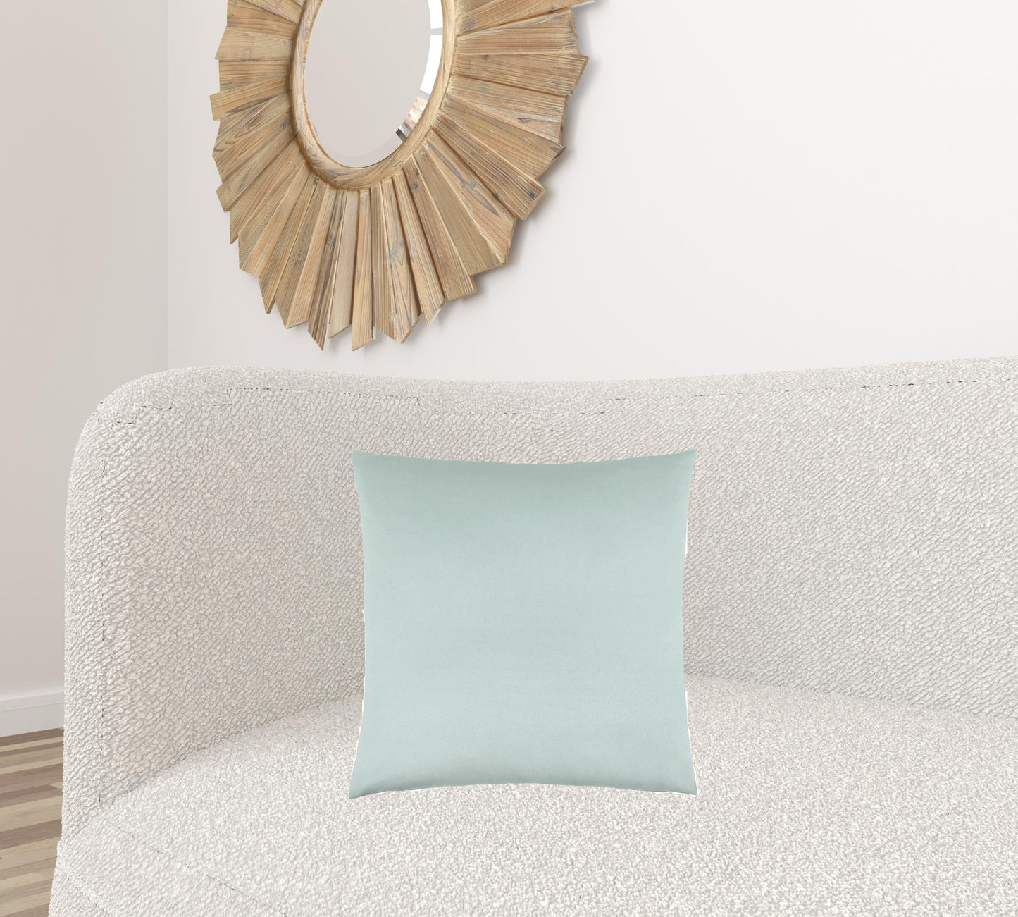 18" X 18" Mint Green Polyester Zippered Pillow