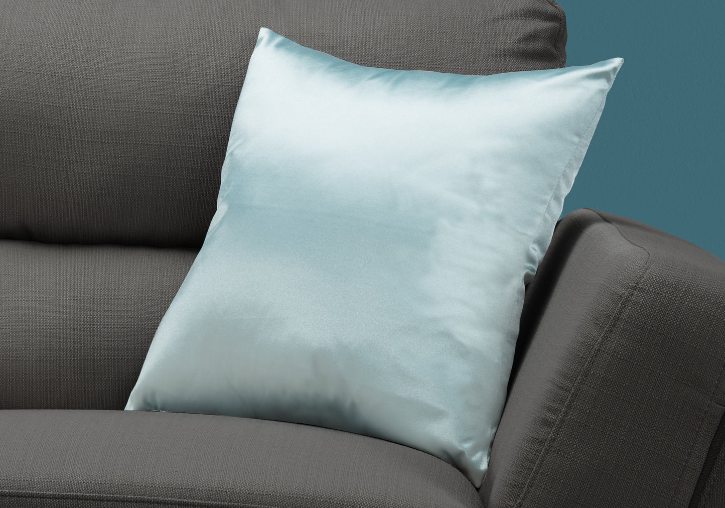 18" X 18" Mint Green Polyester Zippered Pillow