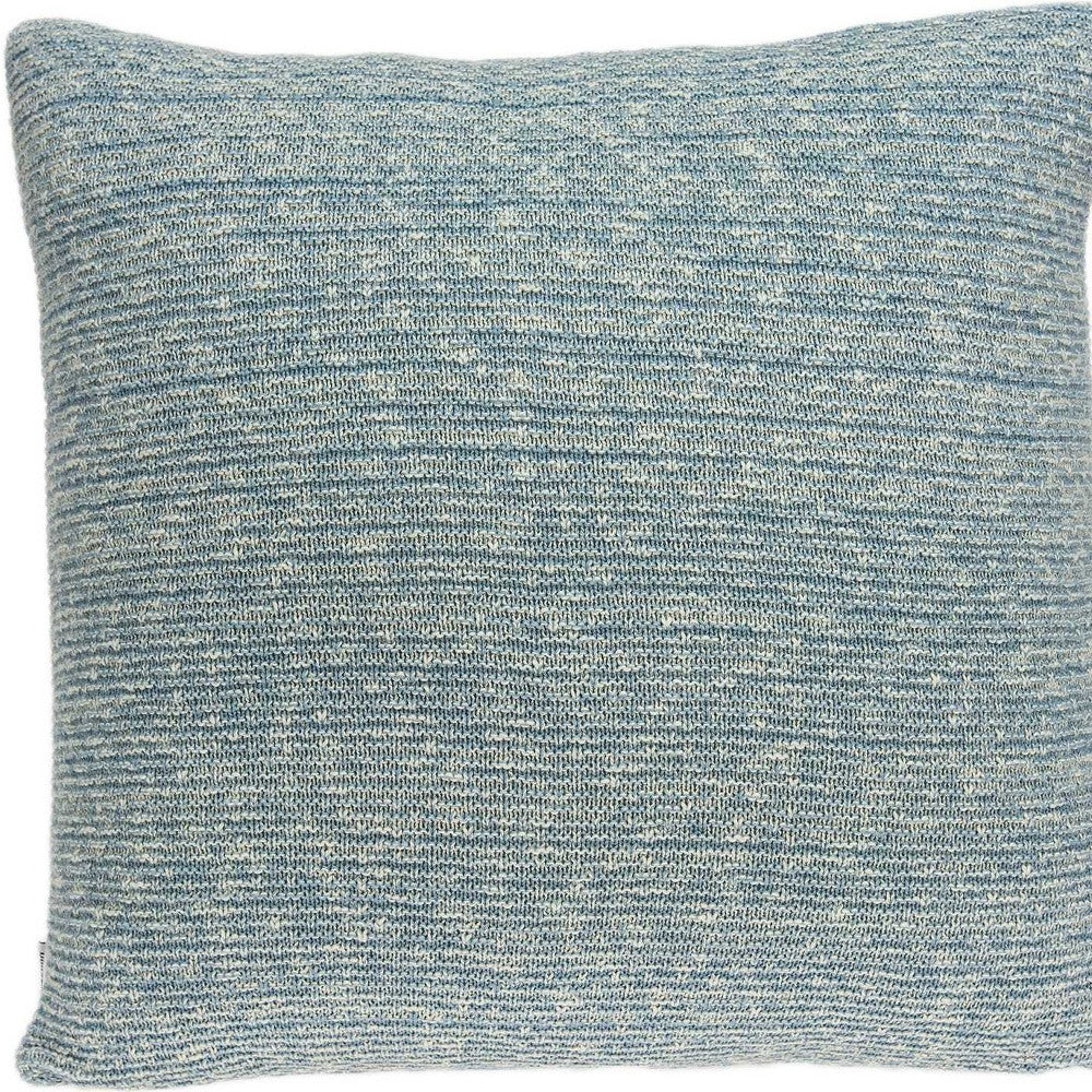 20" X 7" X 20" Transitional Blue Pillow Cover With Poly Insert