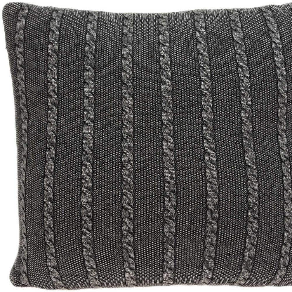 Charcoal Pillow Cover With Insert