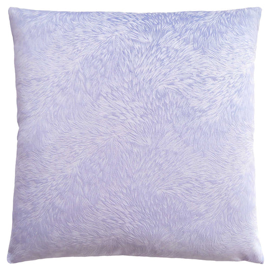 18" X 18" Purple Velvet Polyester Feather Zippered Pillow