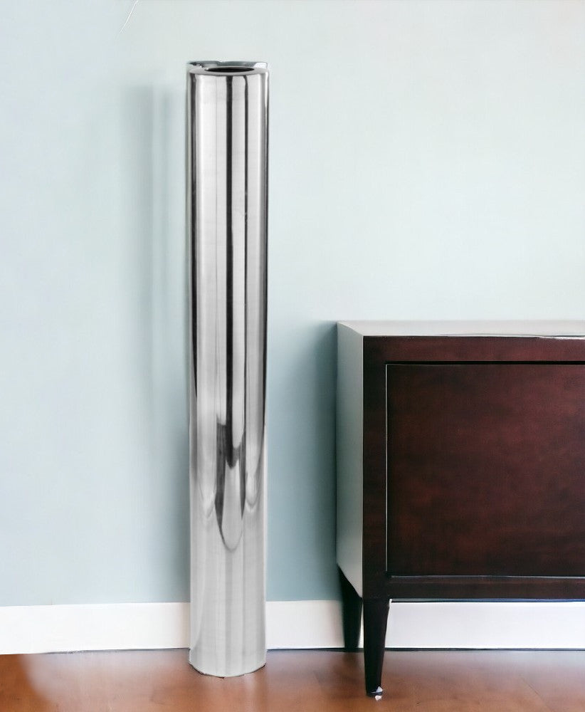 Buffed Large Cylinder Tall Floor Vase