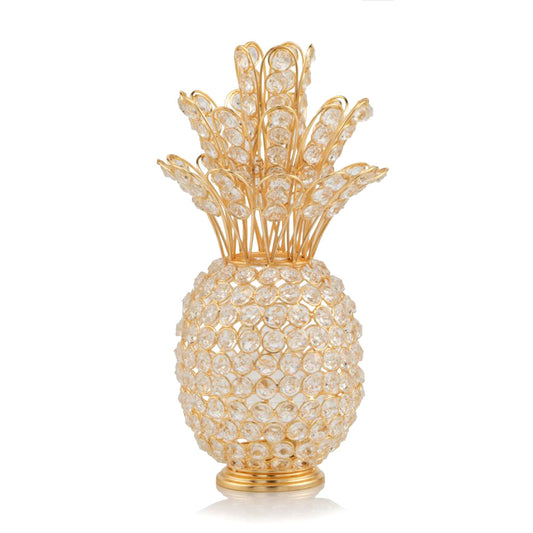 13" Gold Metal Decorative Pineapple
