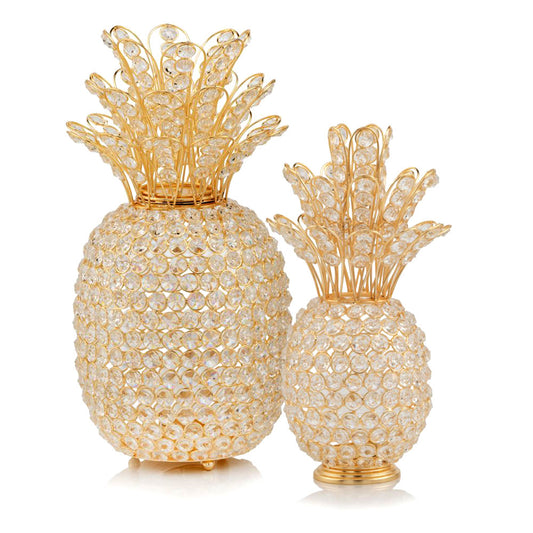 13" Gold Metal Decorative Pineapple