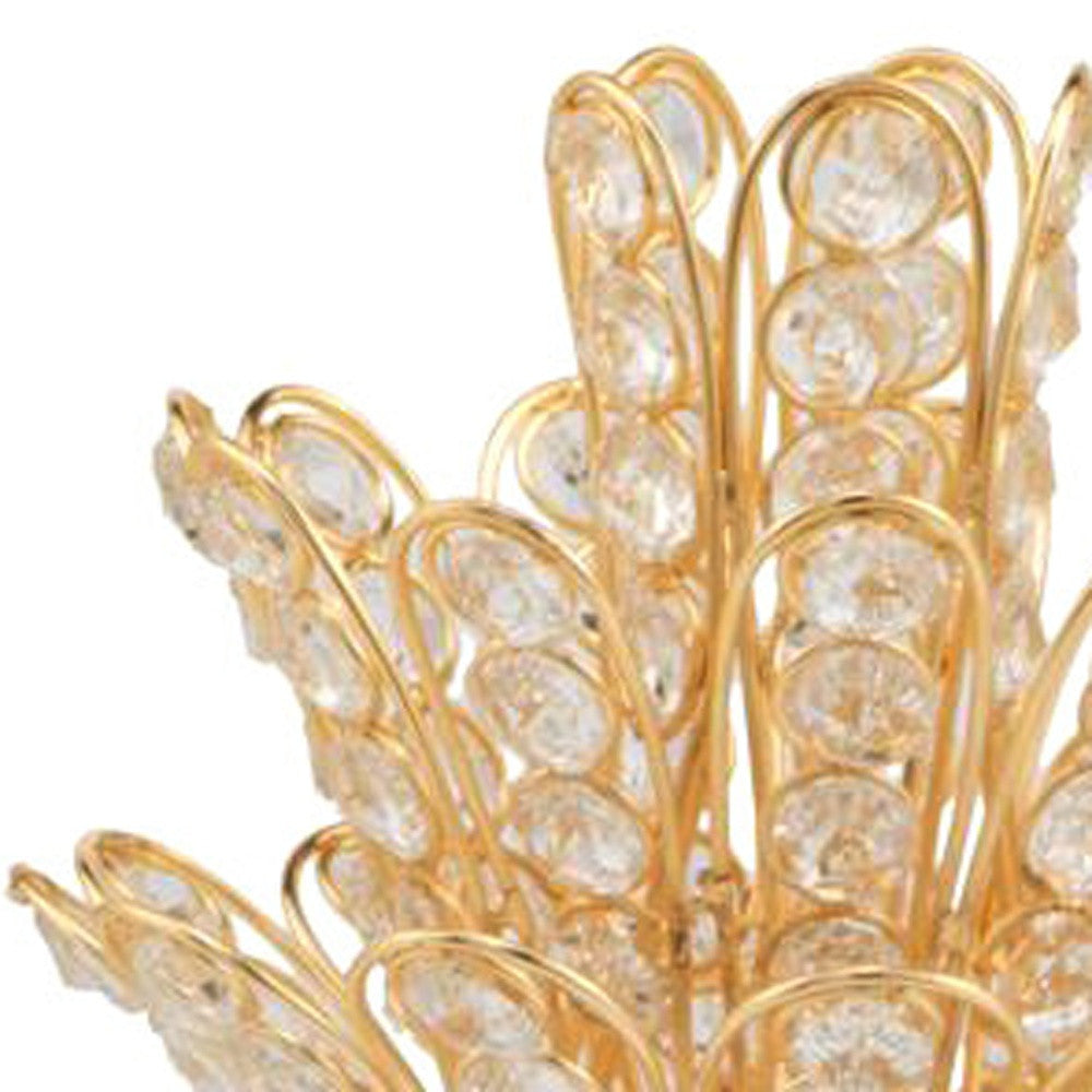 13" Gold Metal Decorative Pineapple
