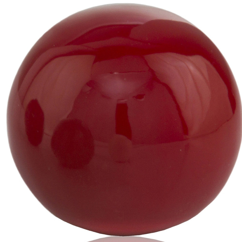 3" Red Poppy Enameled Aluminum Decorative Sphere