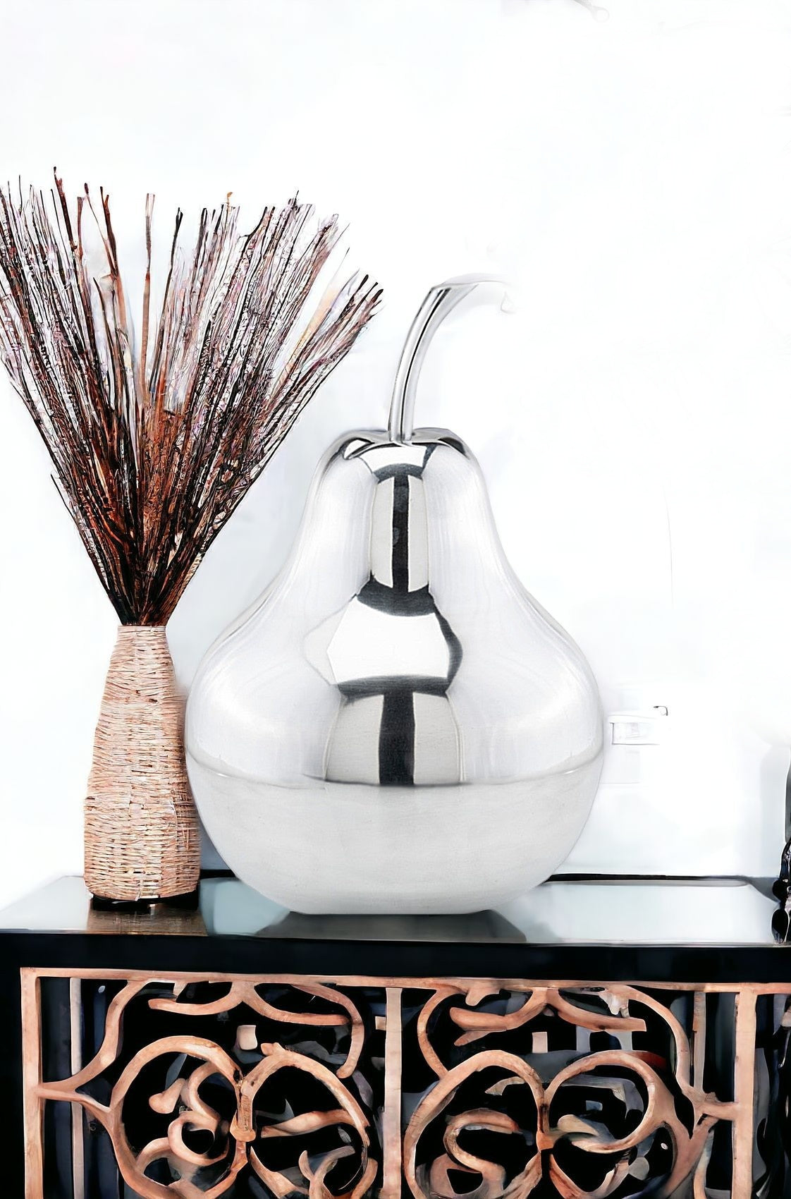 12" X 12" X 17" Buffed Extra Large Polished Pear