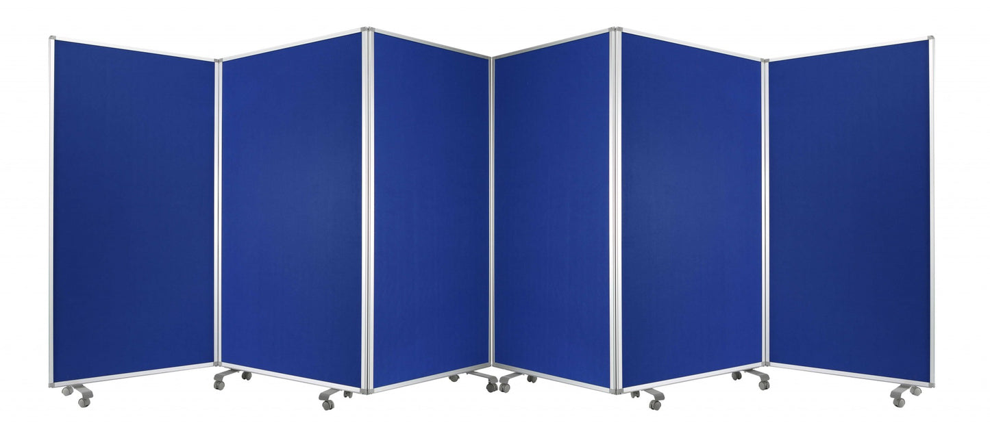 212 X 1 X 71 Blue Metal 6 Panel Screen