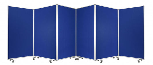 212 X 1 X 71 Blue Metal 6 Panel Screen