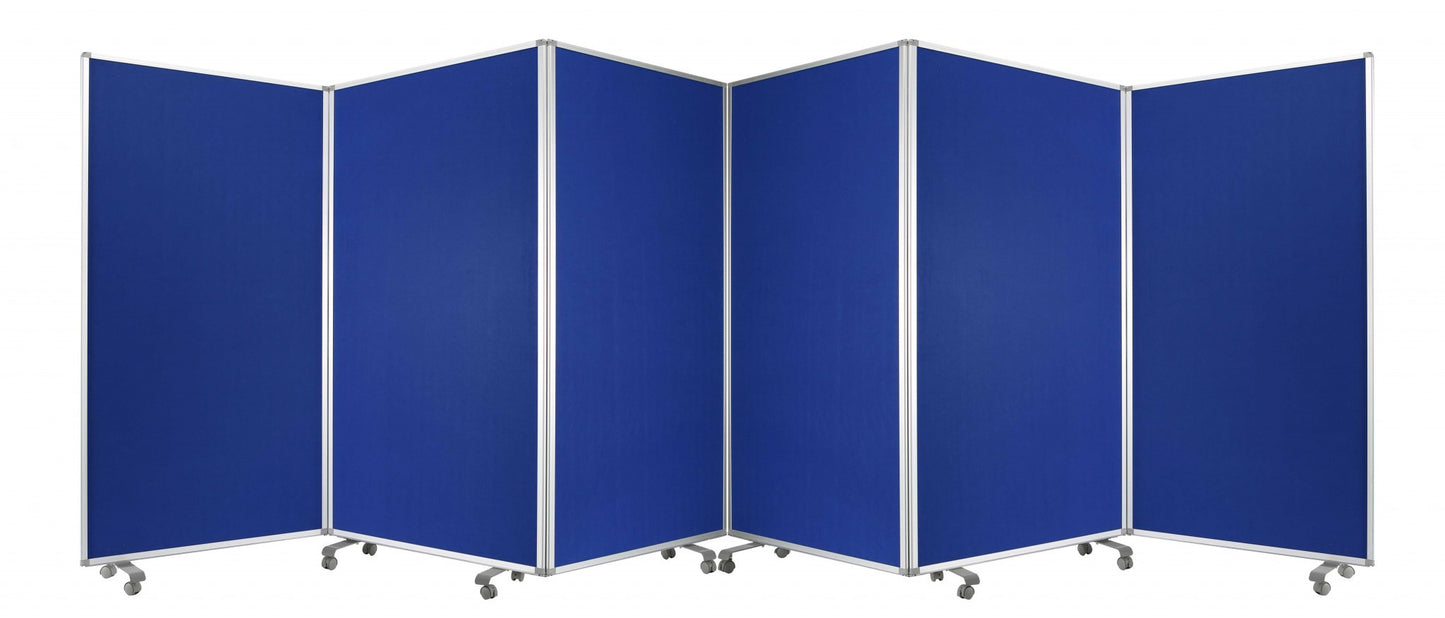 212 X 1 X 71 Blue Metal 6 Panel Screen