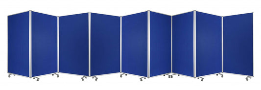 318" X 1" X 71" Blue, Metal, 9 Panel, Screen