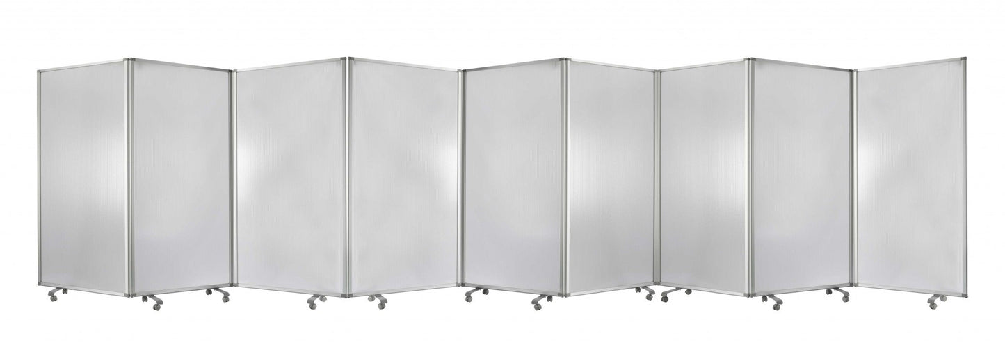 318" X 1" X 71" Clear Metal 9 Panel Resilient Screen