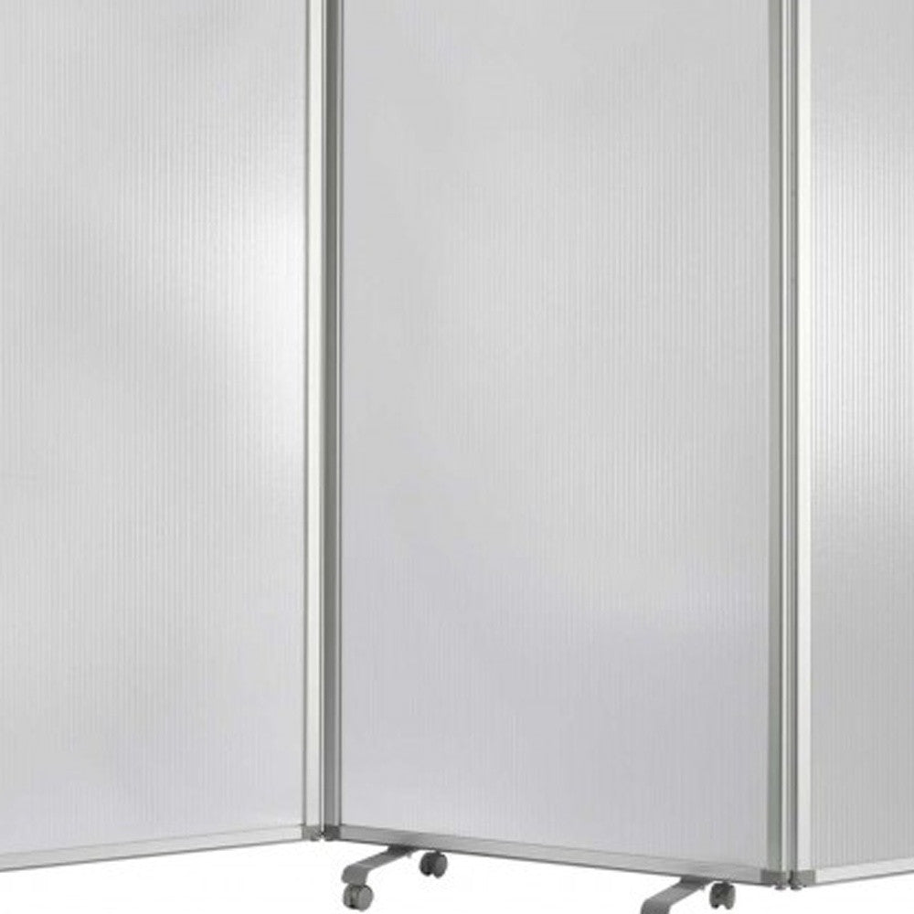 318" X 1" X 71" Clear Metal 9 Panel Resilient Screen