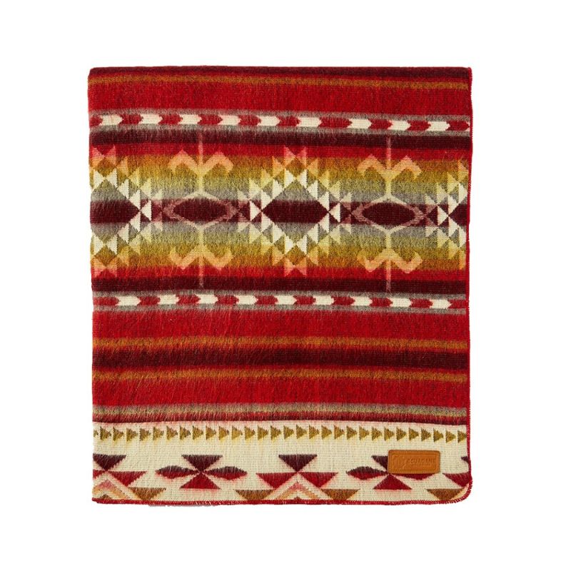 Ultra Soft Southwestern Red Hot Handmade Woven Blanket