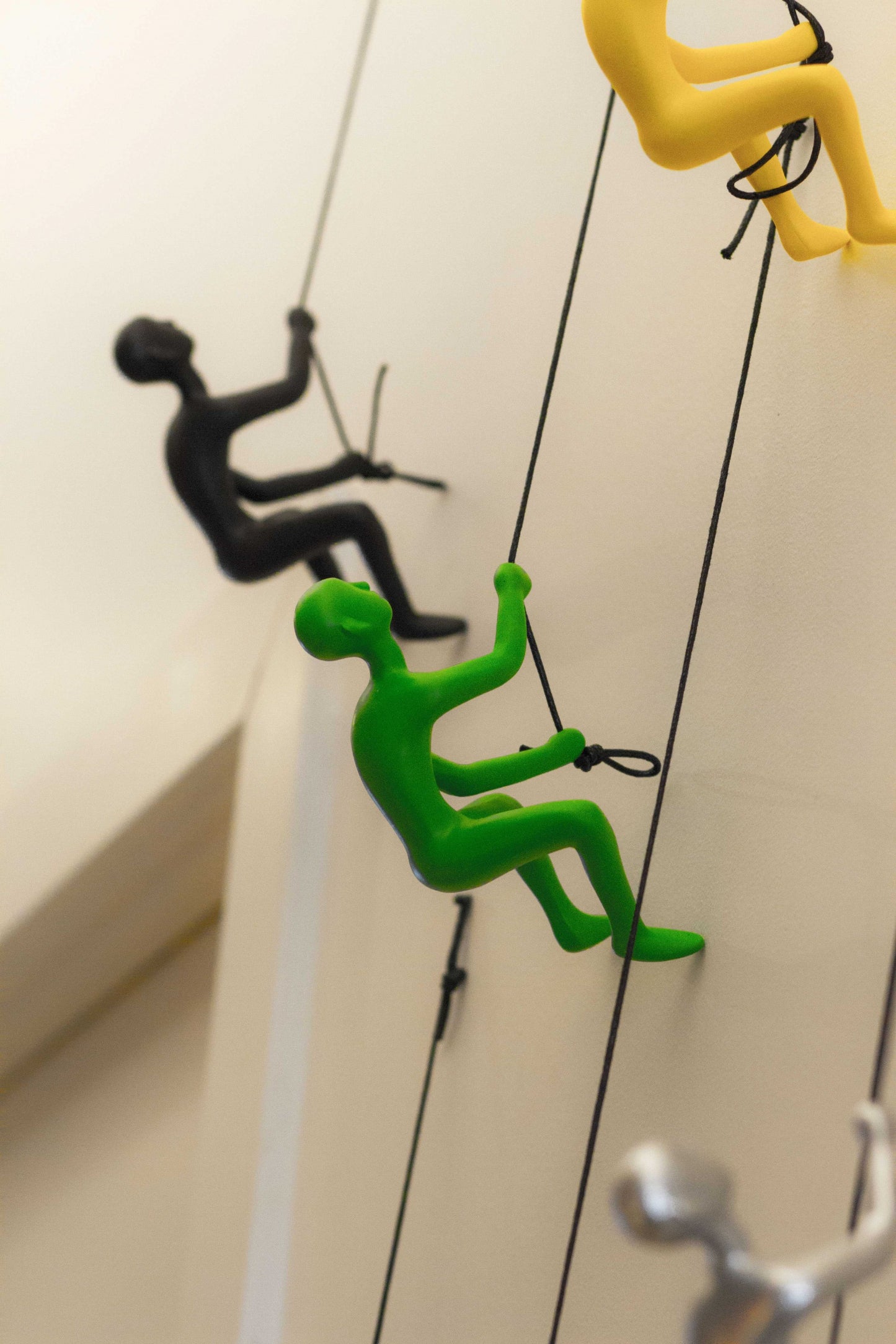 6" Green Unique Climbing Man Wall Art