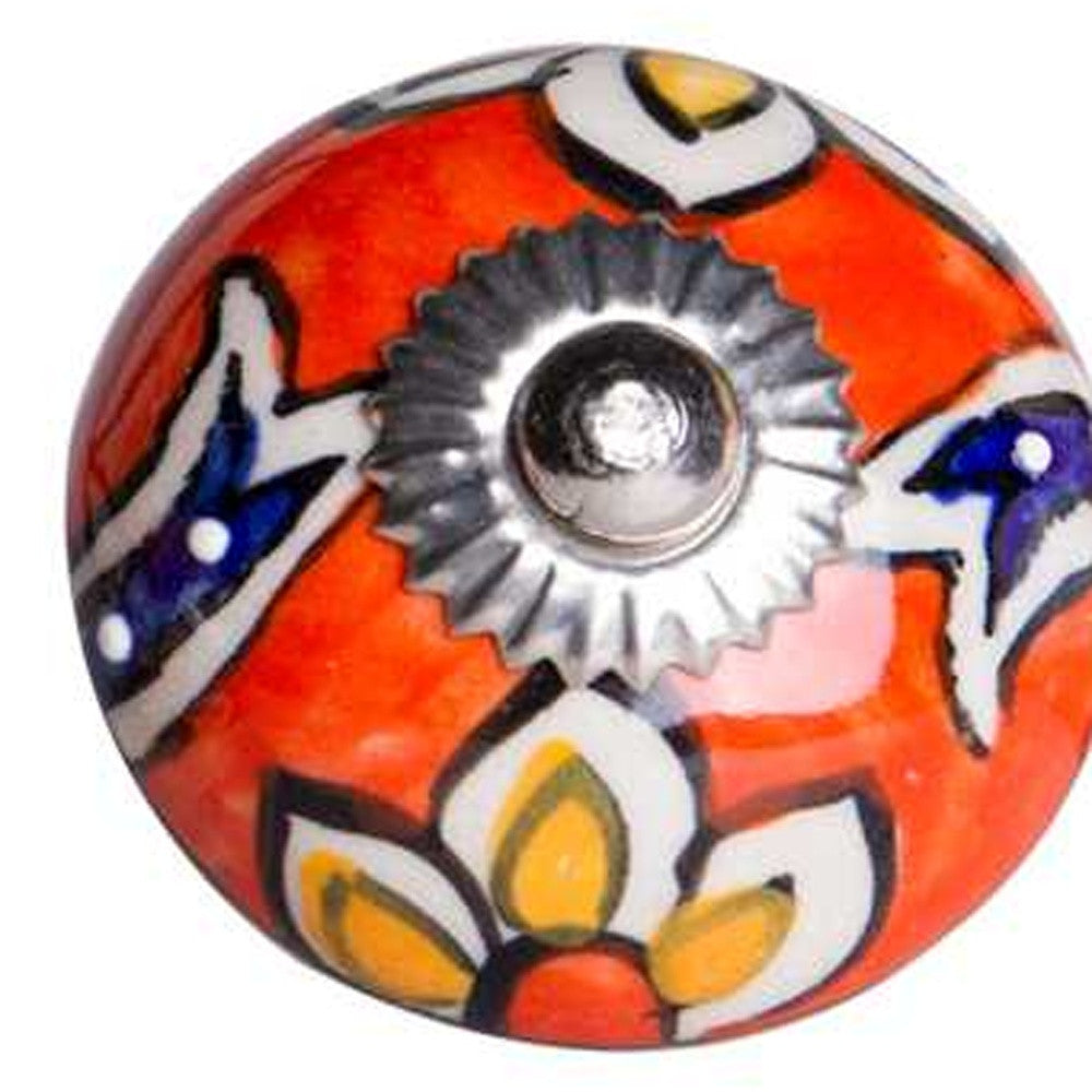 1.5" X 1.5" X 1.5" Ceramic Metal Multicolor 12 Pack Knob