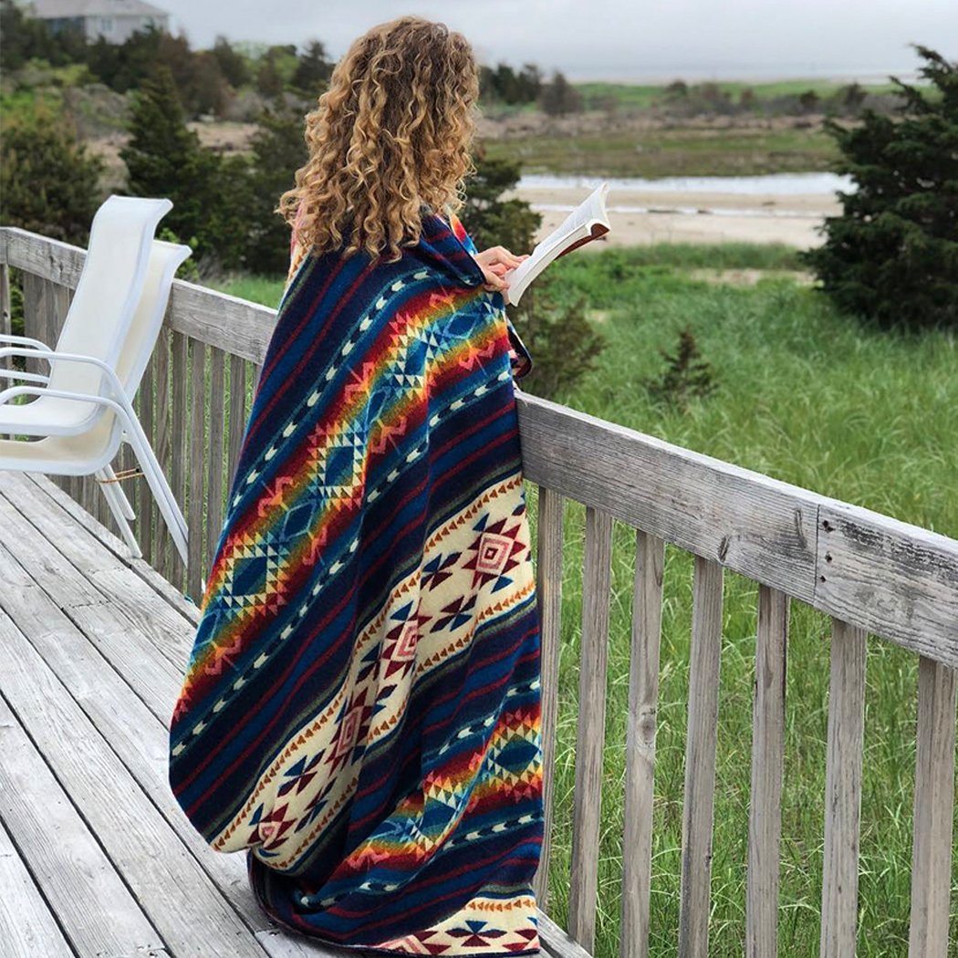 Ultra Soft Southwestern Rainbow Handmade Woven Blanket