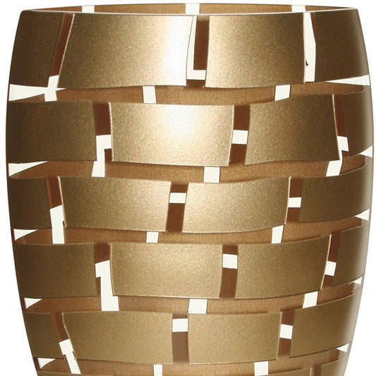 12 Mouth Blown Wall Design Gold Vase