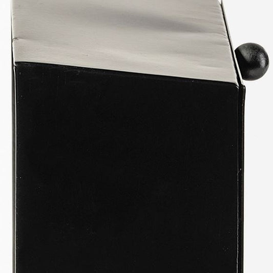 Black Metal Square Desk  Table Clock