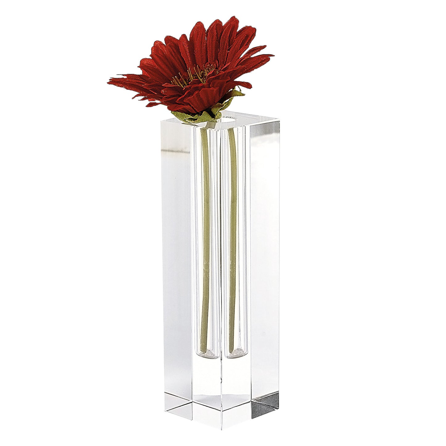 9 Hand Crafted Crystal Square Optical Bud Vase