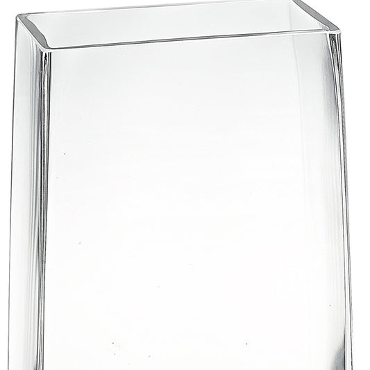 7 Clear Glass Rectangle Handmade Vase