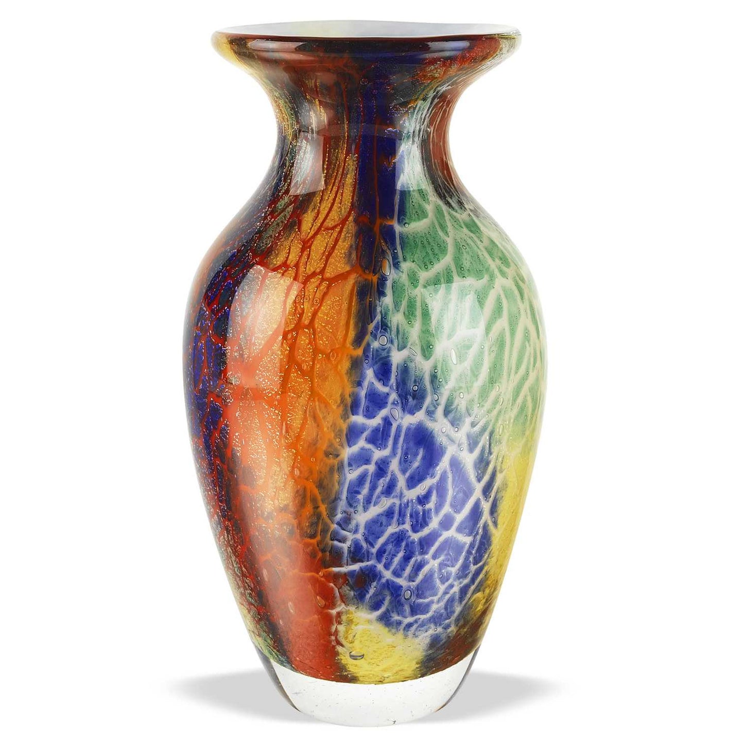 11 Multicolor Art Glass Vase