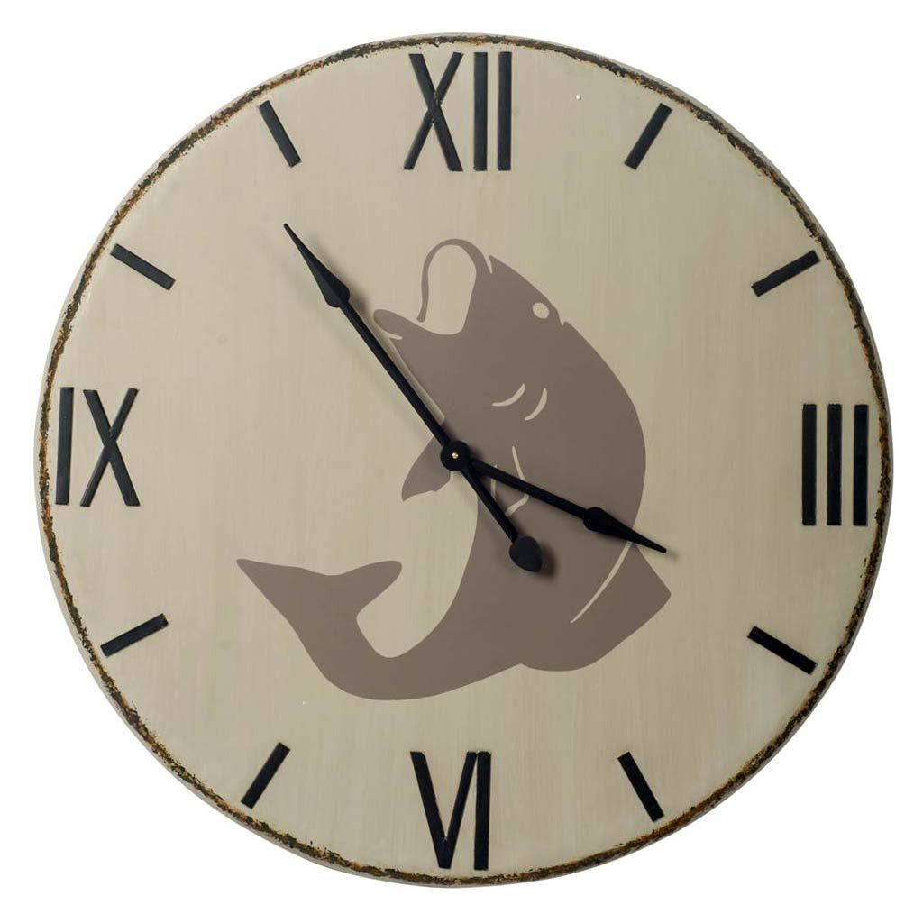 3" Circle Black Wood Analog Wall Clock