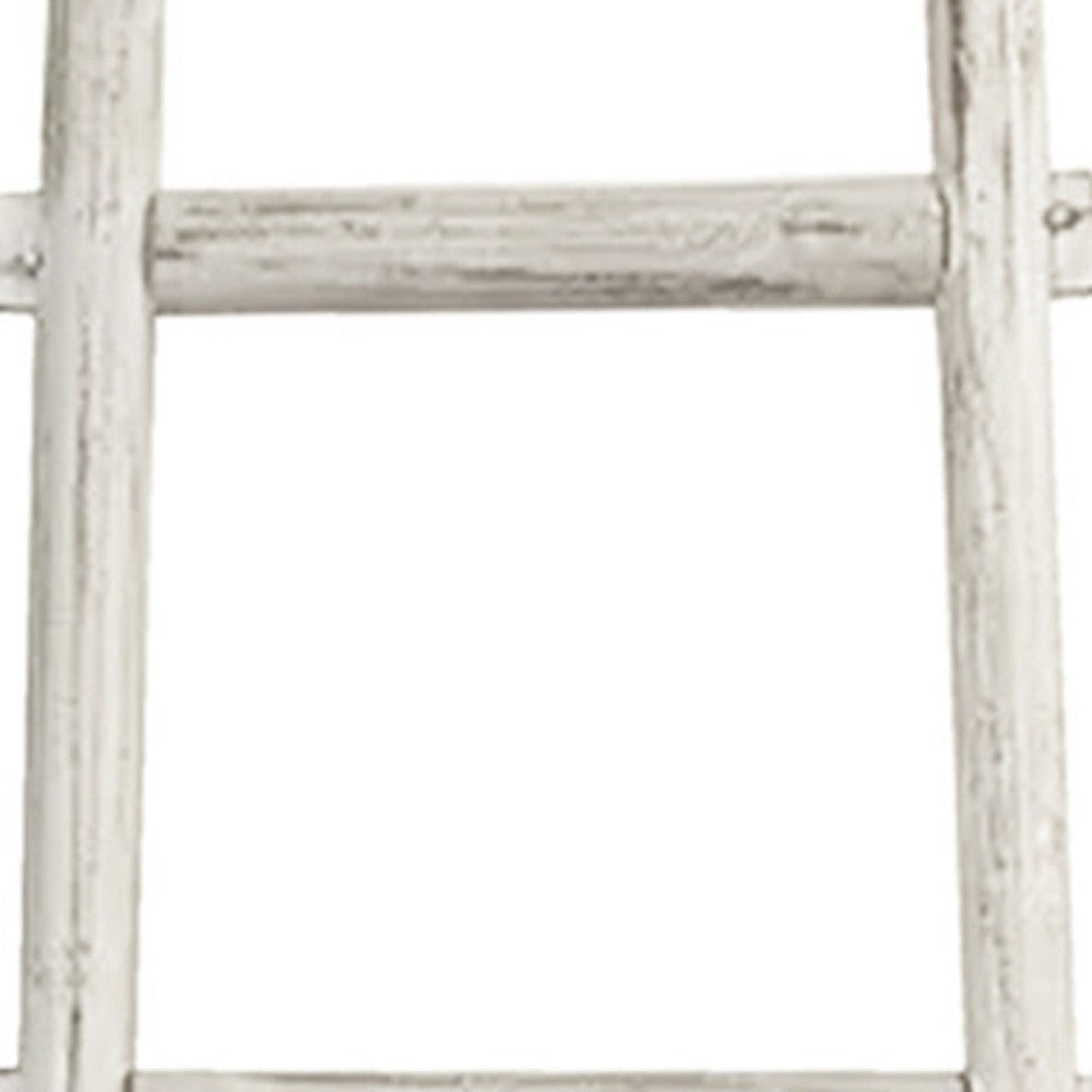 72" X 18" X 2" White Decorative Ladder Shelve