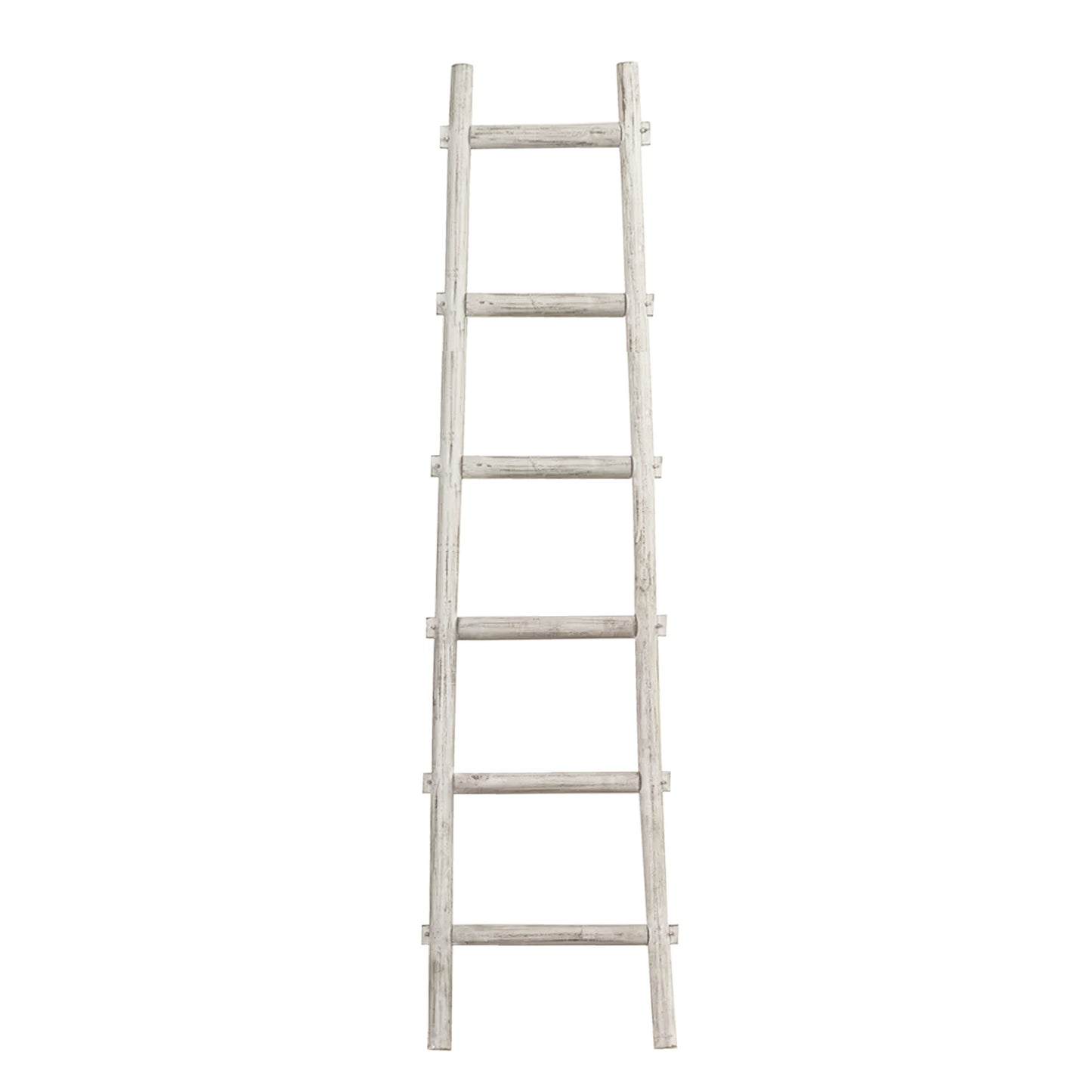 72" X 18" X 2" White Decorative Ladder Shelve