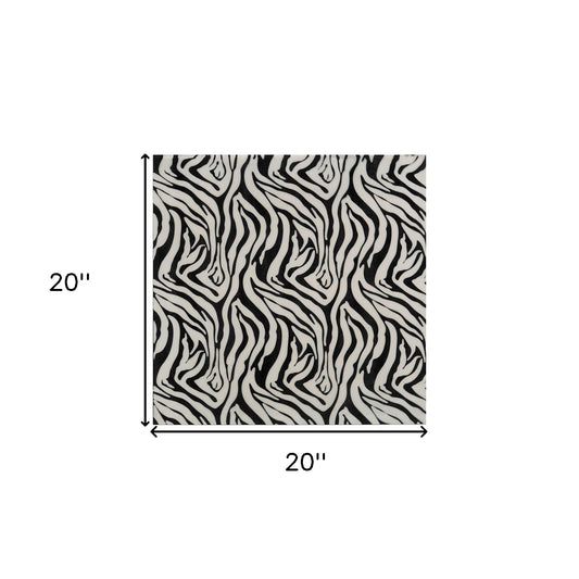 Large Faux Zebra Skin Wall Tile