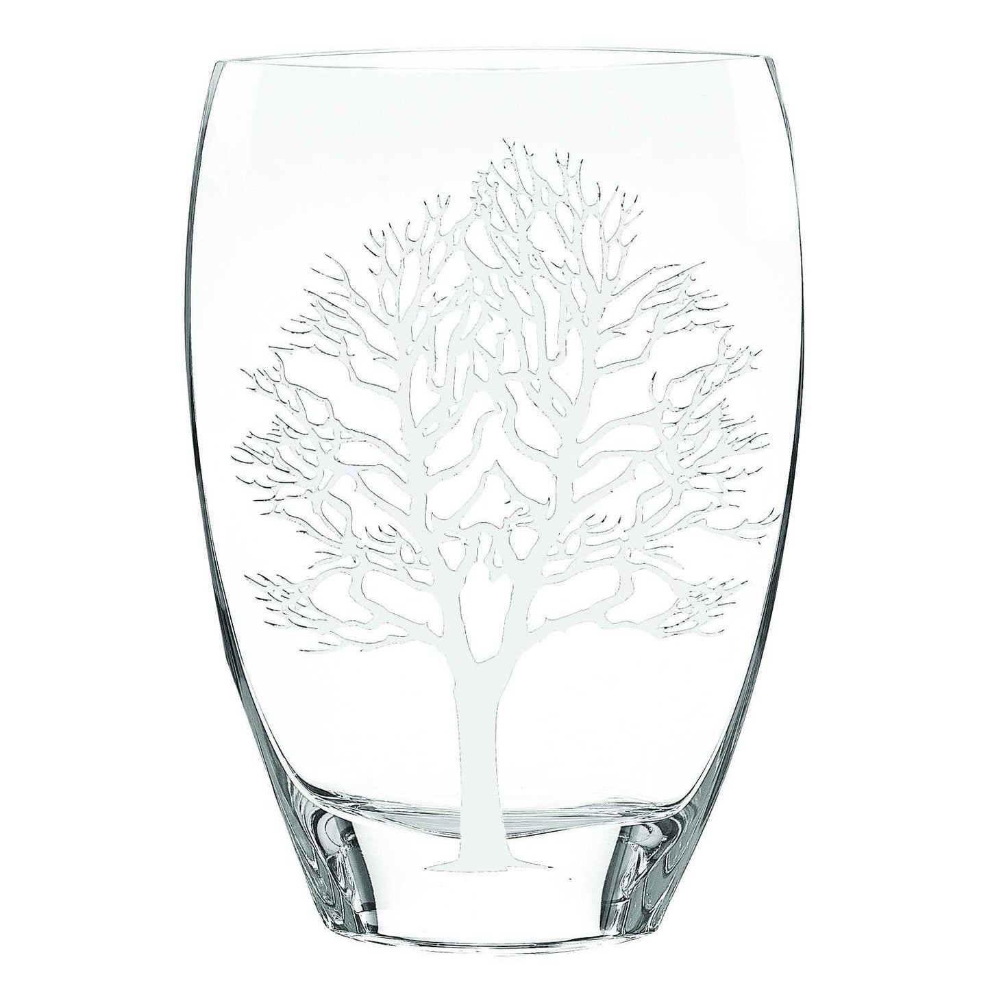 12 Mouth Blown Frosted Crystal European Made Tree Of Life Vase