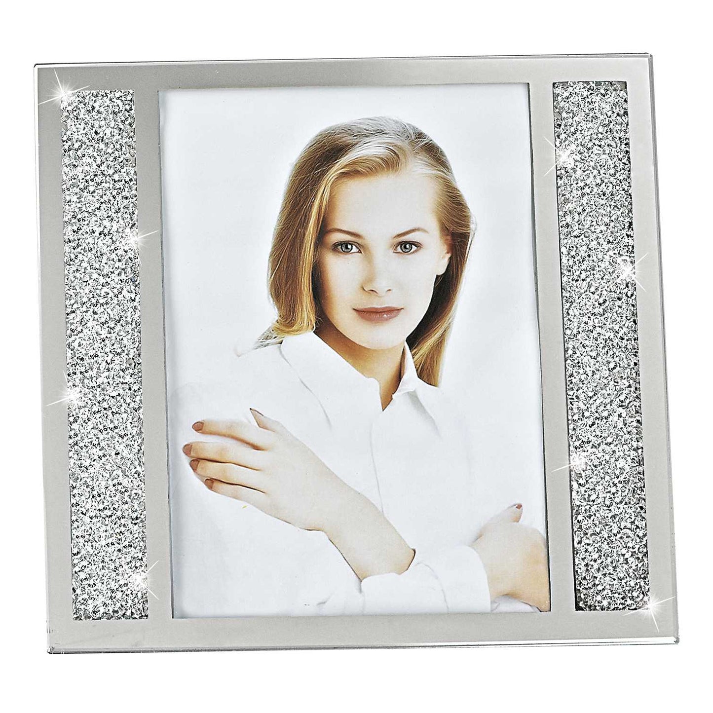 8 X 10 Silver Crystalized Picture Frame