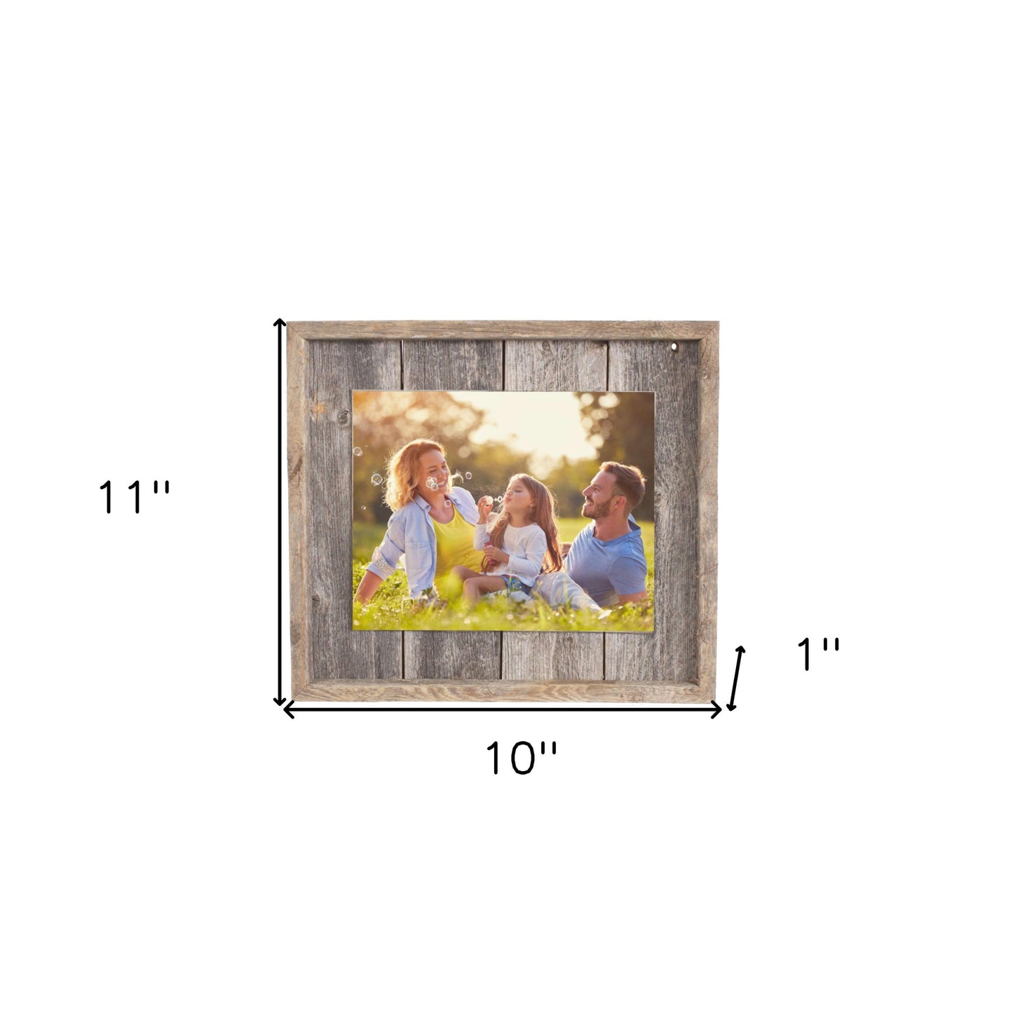 5X7 Natural Weathered Grey Picture Frame With Plexiglass Holder