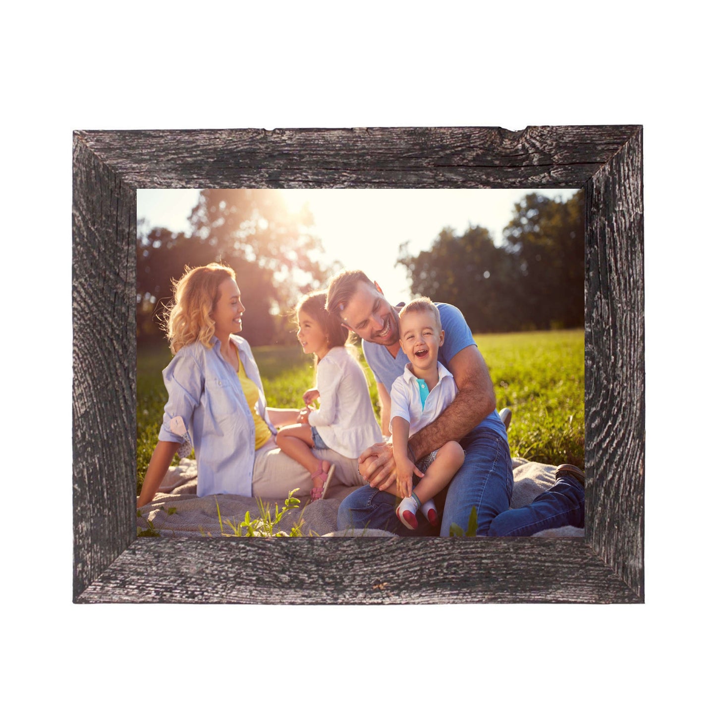 22" X 28" Rustic Farmhouse Rustic Black Wood Frame