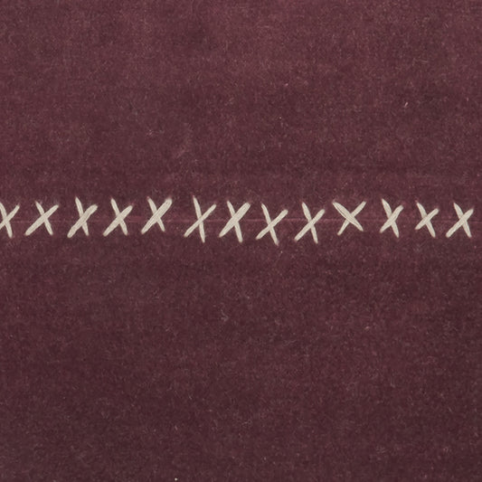 Wide Tasseled Marble Maroon Lumbar Pillow