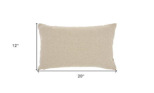 Two Tone Striped Lumbar Pillow