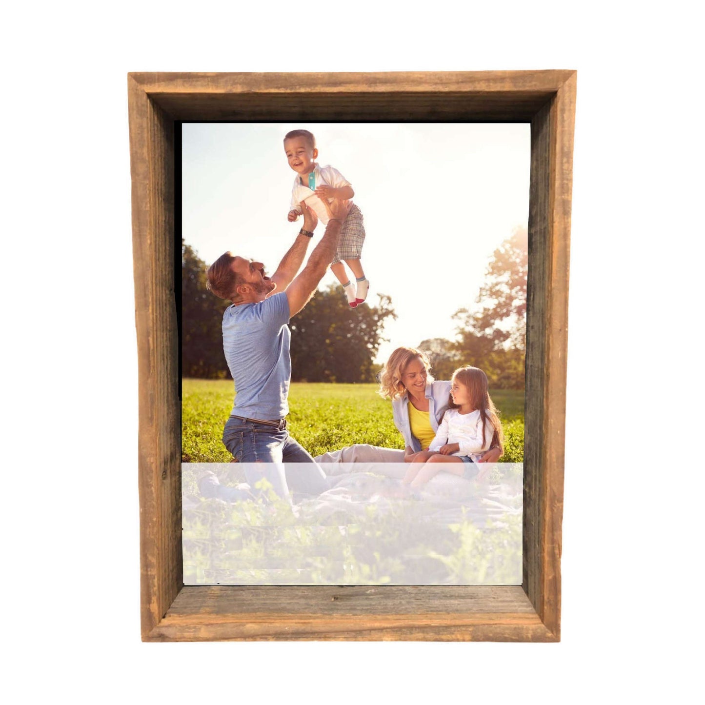 16" X 20" Rustic Gray Wood Shadow Box Frame