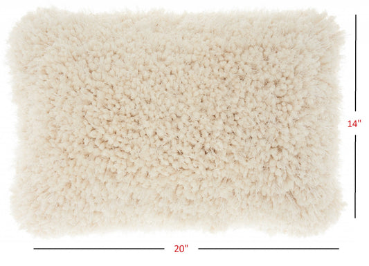 Cream Kubby Plush Lumbar Throw Pillow