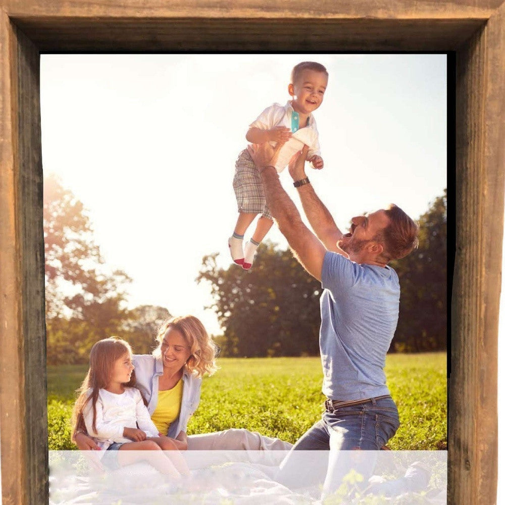 8” X 8” Rustic Farmhouse Gray Wood Shadow Box Frame