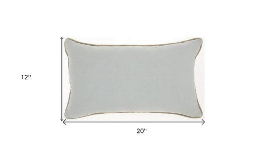 Periwinkle Embellished Lumbar Pillow